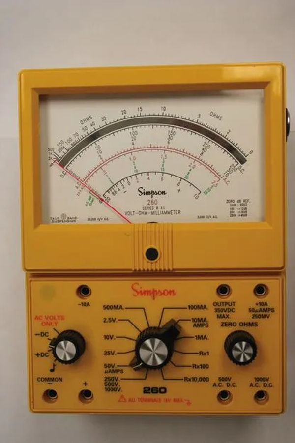 figure 1 typical analog multimeter.