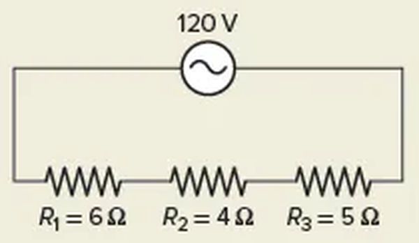 figure 2 ac resistive circuit for example 1.