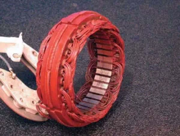figure 6. the stator consists of a stationary set of windings that surrounds the rotor.