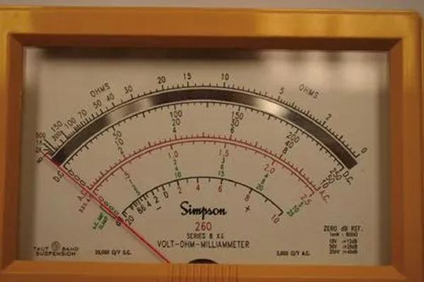figure 3 various graduations on a typical analog multimeter.