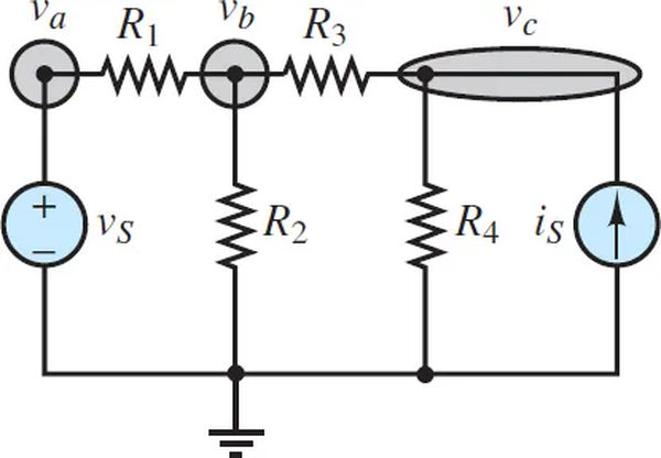 Figure 4 Node analysis with voltage sources figure 4 node analysis with voltage sources