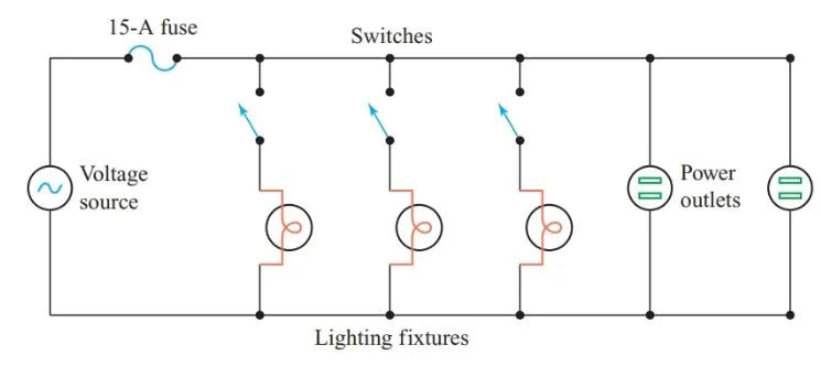 figure 4 parallel connection of loads in house wiring