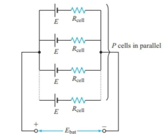 figure 5 equivalent circuit of a parallel connected battery
