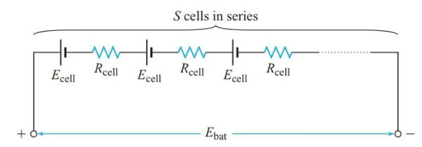 figure 6 equivalent circuit of a series connected battery