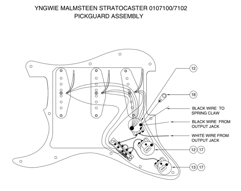 fender yngwie malmsteen stratocaster wiring pickguard assembly fender yngwie malmsteen stratocaster wiring pickguard assembly